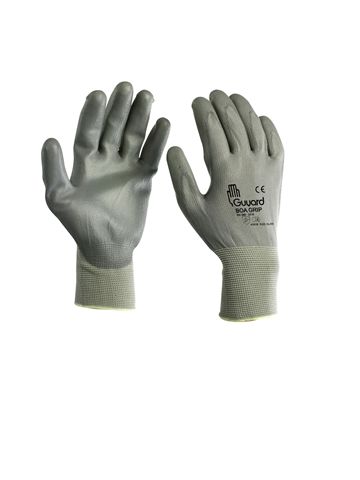 GUYARD BOA GRIP Grey Polyamide Work Gloves, Size 7, Polyurethane Coating
