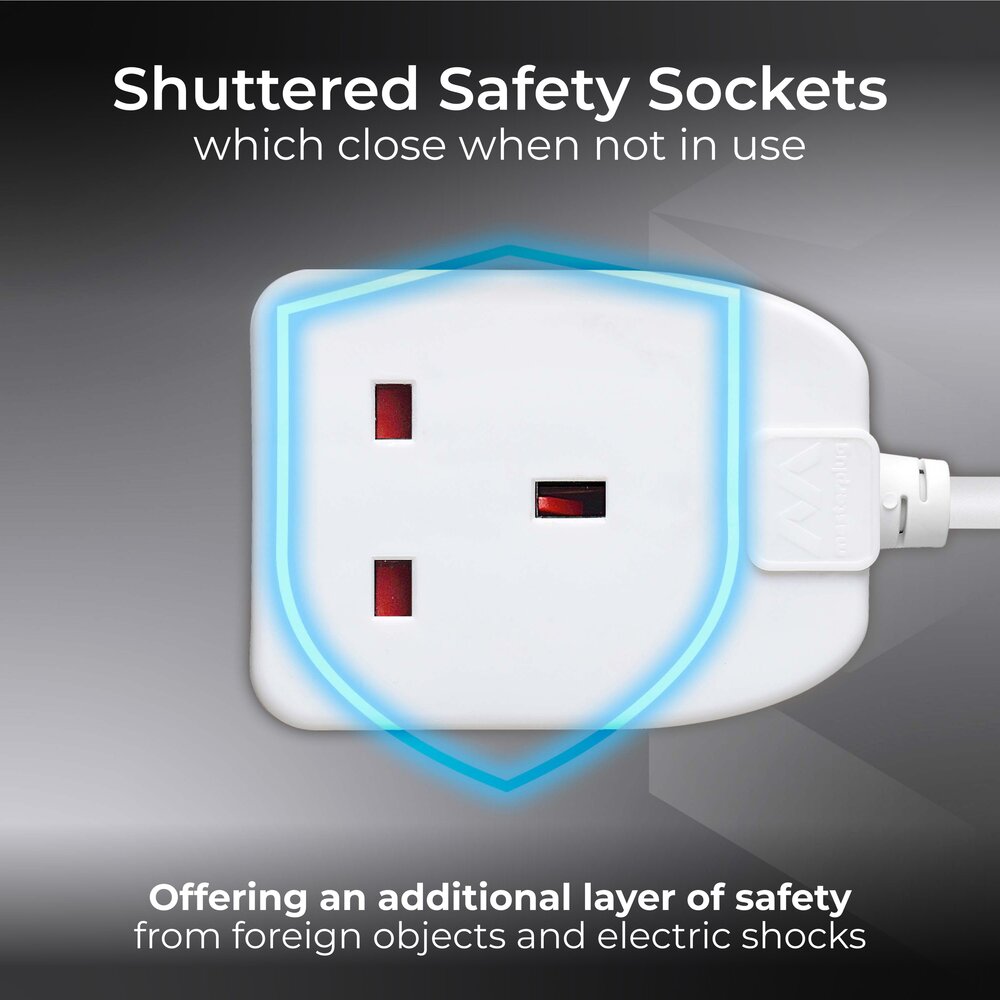 bog10-mp BG Electrical 10 m 1 Socket Shuttered Socket Extension Lead Extension Lead, 240V, IP20