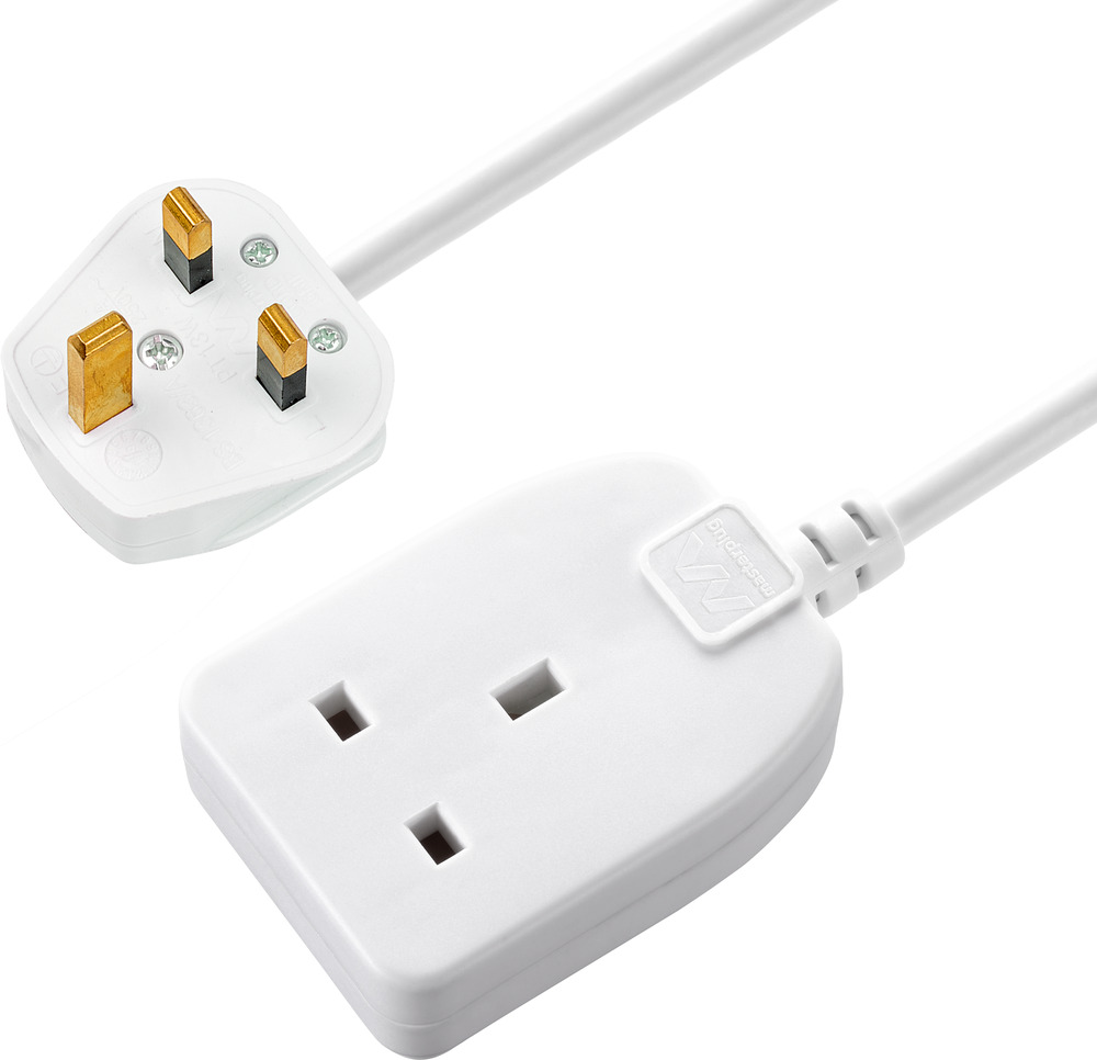 BG Electrical 10 m 1 Socket Shuttered Socket Extension Lead Extension Lead, 240V, IP20