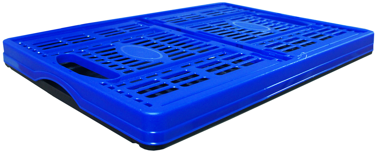 Viso 30L Blue Polypropylene Folding Crate, 235 mm x 475mm x 350 mm