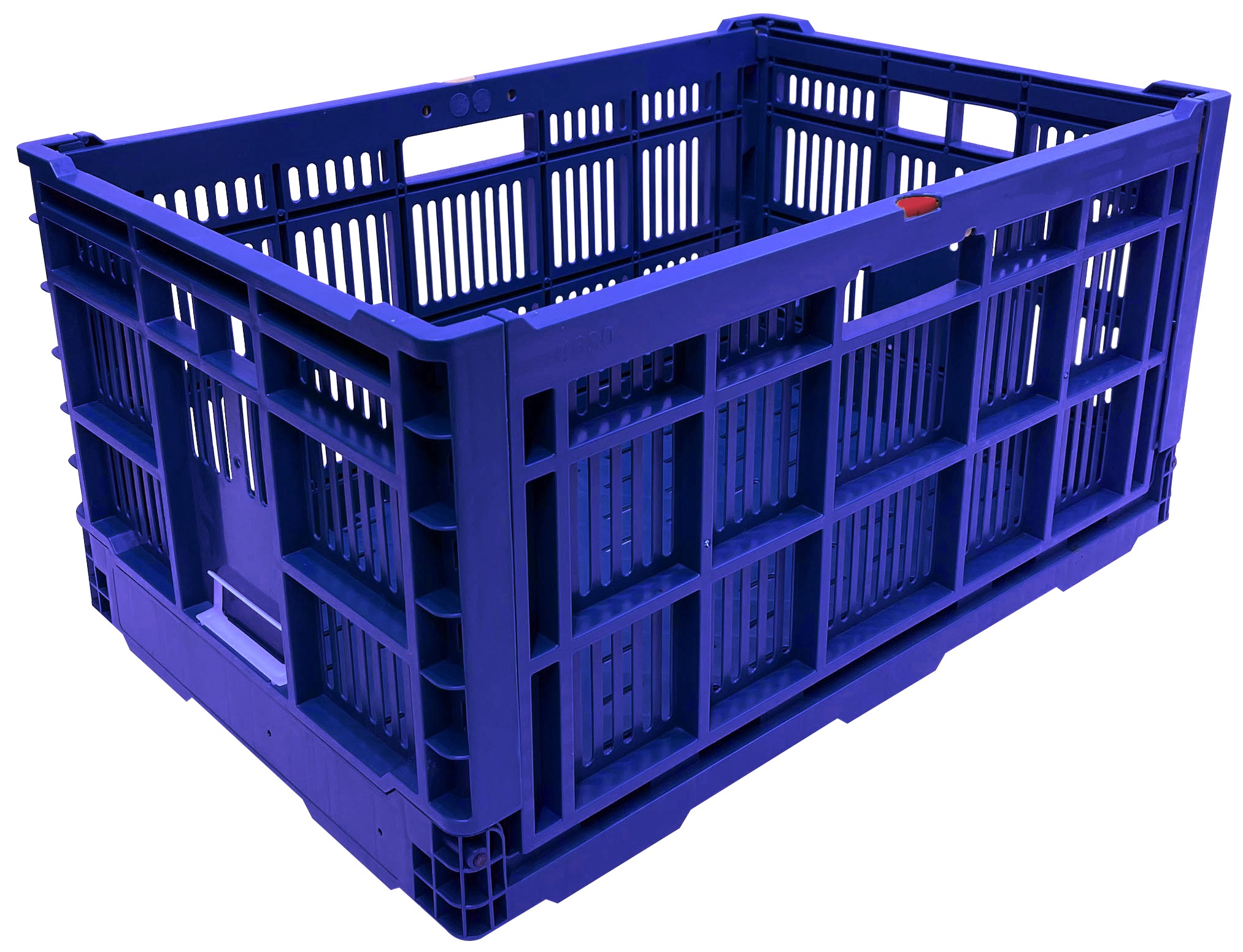 Viso 60L Blue Polypropylene Folding Crate, 300 mm x 400mm x 600 mm