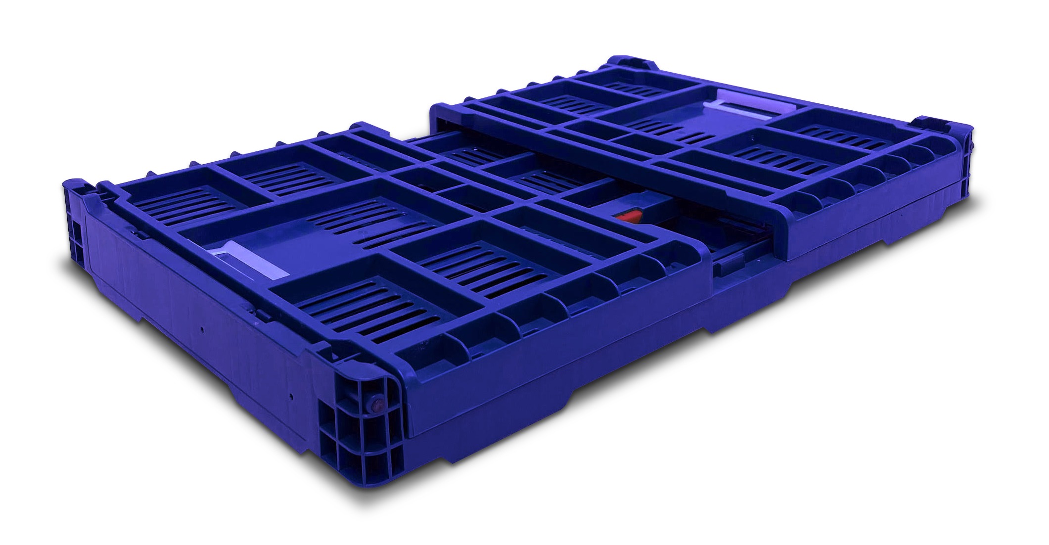 bp640bl Viso 60L Blue Polypropylene Folding Crate, 300 mm x 400mm x 600 mm