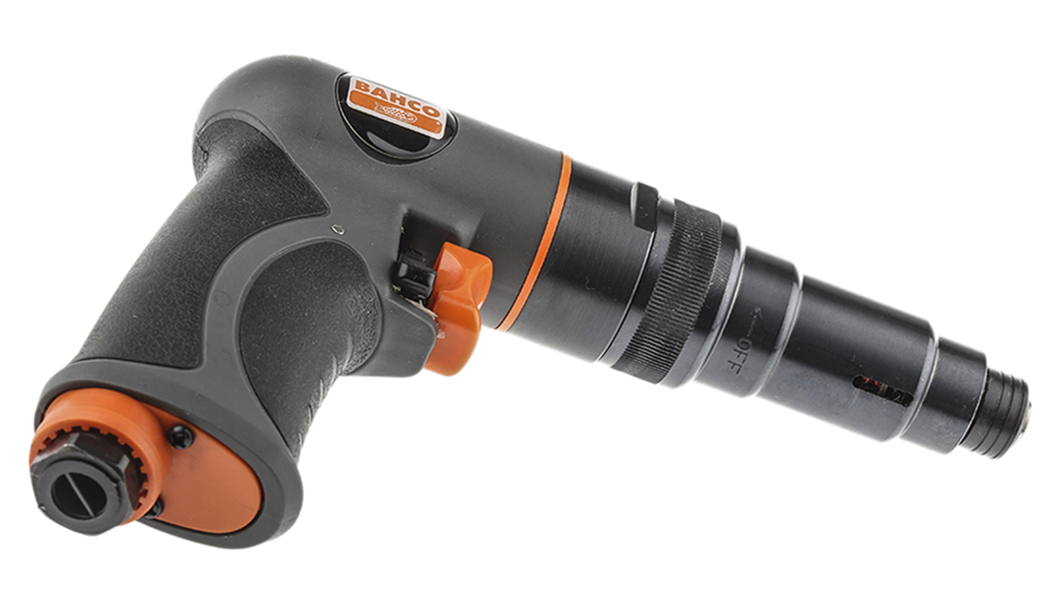 Bahco BP826 Pistol Grip Air Screwdriver, 6.35 mm Air Inlet (BSP), 113 L/min, 1800rpm