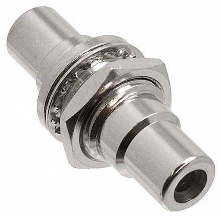 Switchcraft White Straight Panel RCA Socket, Nickel