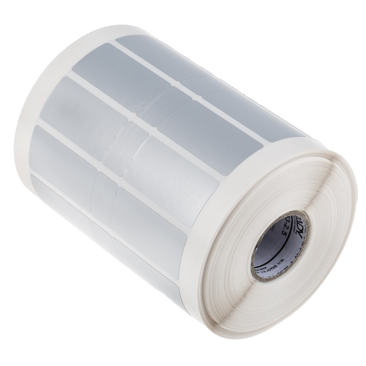 Brady Silver Label Roll, 38.1 mm Width, 2500 Per Roll Qty, 19.05 mm