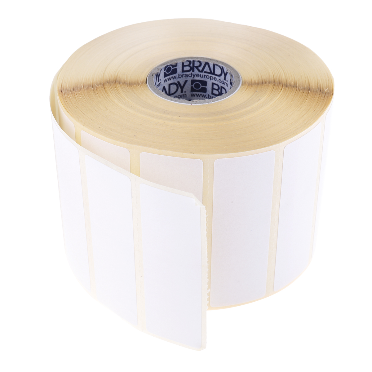 bpt-722-075 Brady White Label Roll, 57.15 mm Width, 21360 Per Roll Qty, 19.05 mm