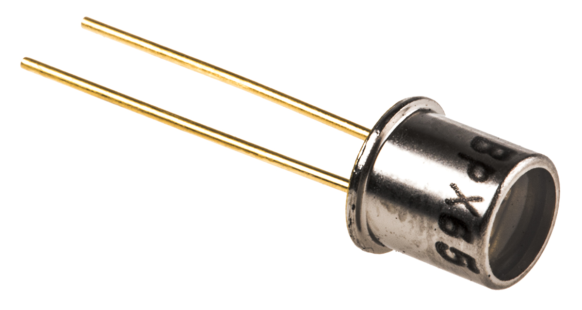 Centronic BPX65 Ultraviolet, Infrared, Visible Light Photodiode, 80 °, Through Hole TO-18