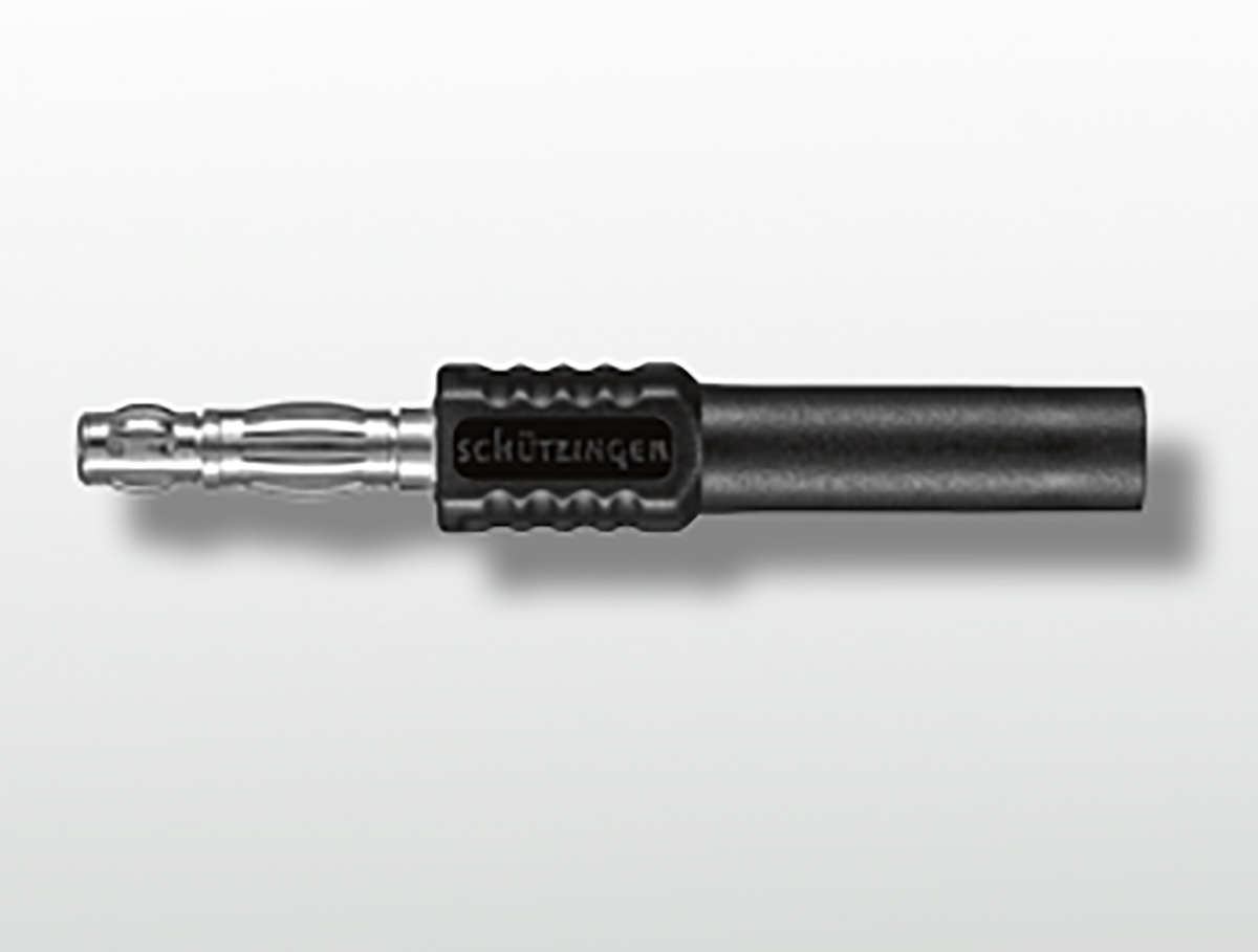 Schutzinger Black Banana Plug and Nickel Plated
