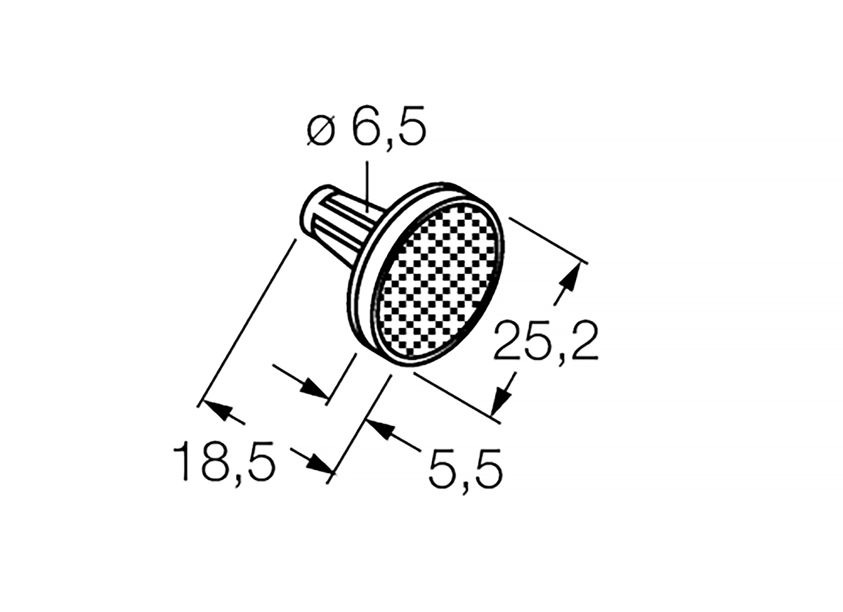 Banner Sensor Reflector for use with VALU-BEAM 915 Series Sensor, 25.2 mm, 5.5mm Width