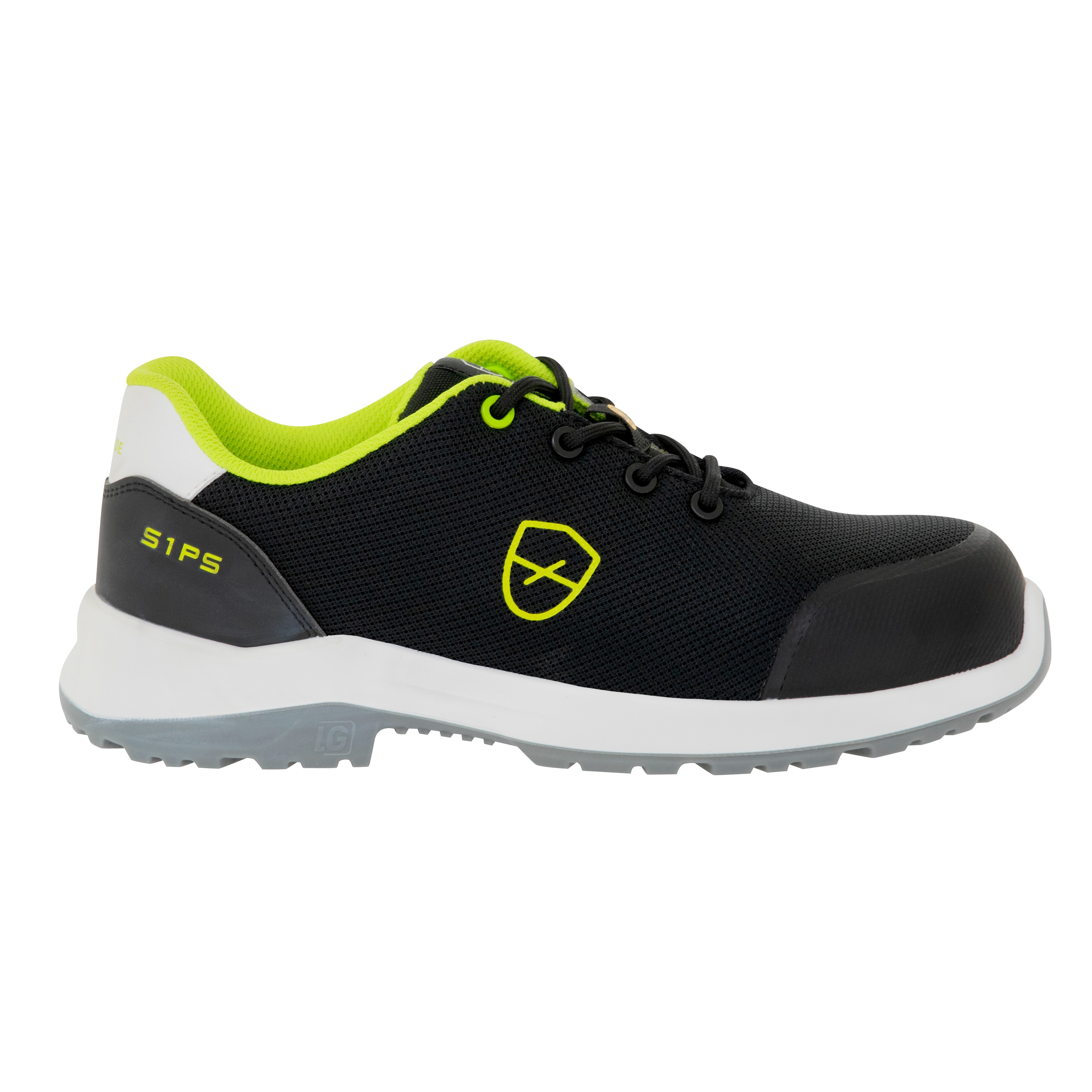 Parade BRYCE Unisex Black, Lime Composite Safety Shoes, UK 7, EU 41