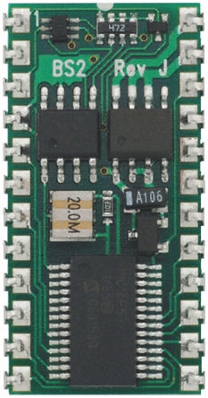 Parallax Inc BS2-IC BASIC Stamp 2, BASIC Stamp Microcontroller, 20 MHz, 2kB EEPROM, 24-Pin PDIP