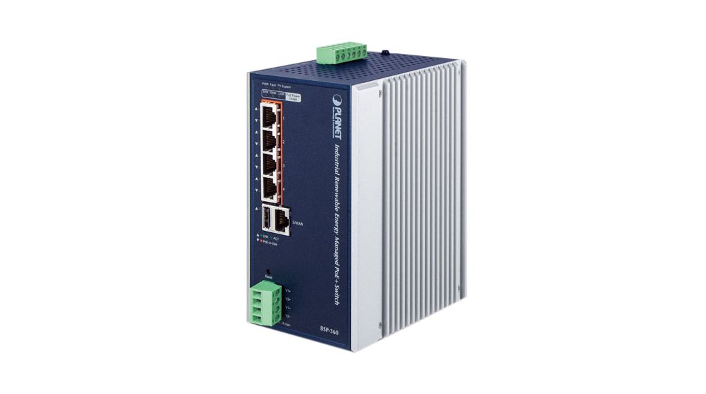 Planet BSP-360 Managed 5 Port Industrial Ethernet Switch Power Over Ethernet