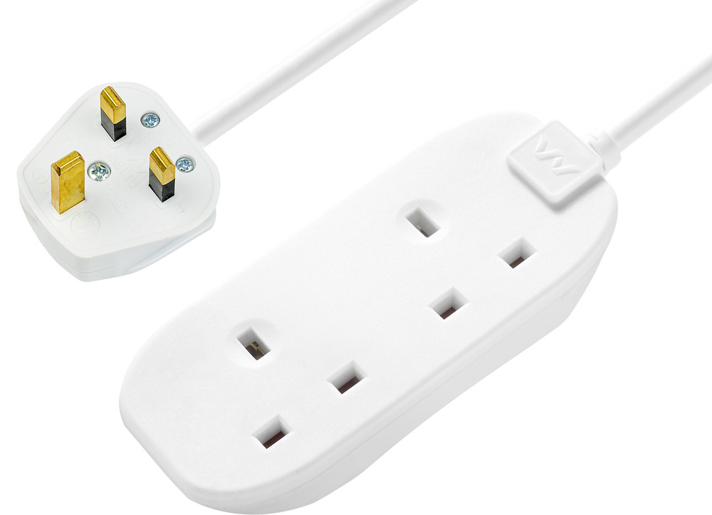 BG Electrical 5 m 2 Socket Shuttered Socket Extension Lead Extension Lead, 240V, IP20