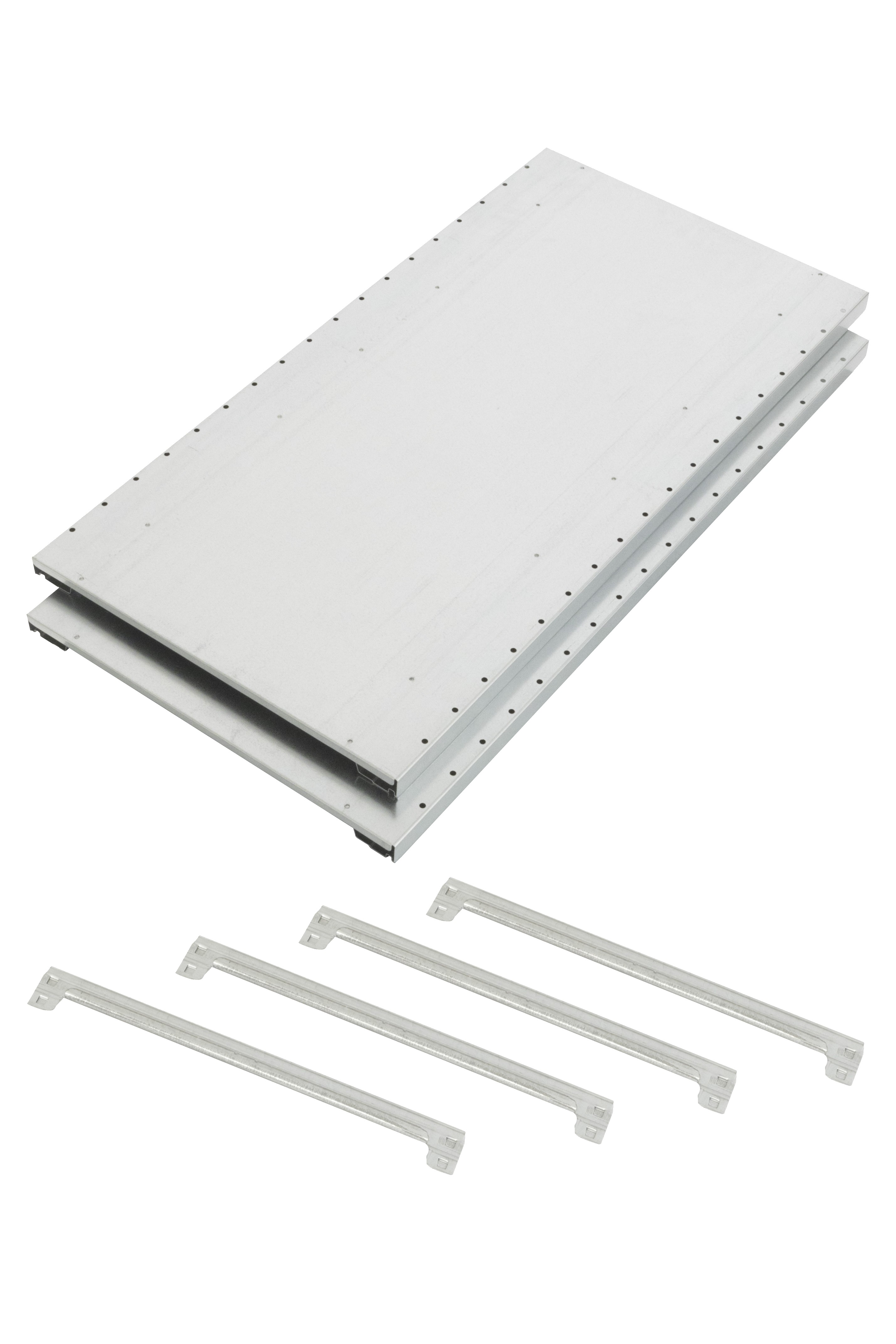Manorga Black RAL 7040 4 Shelf Shelving System, 3000 kg Load