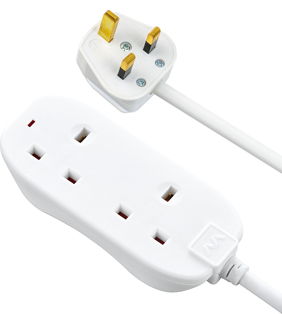 btn10n-mp BG Electrical 10 m 2 Socket Shuttered Socket Extension Lead Extension Lead, 240V, IP20