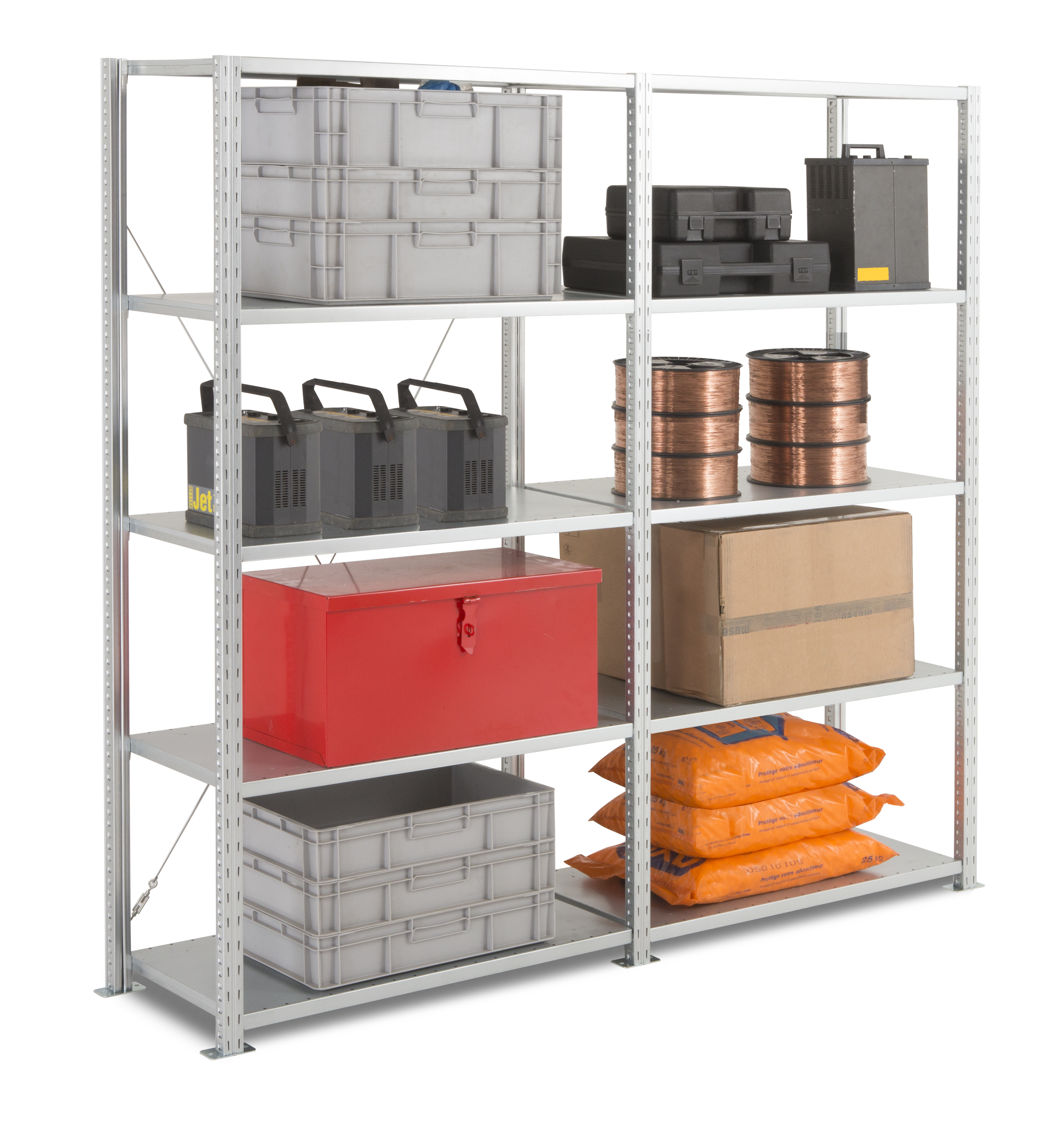 btraytoleml1040s1 Manorga Steel Galvanised Storage Racking, 2000 mm x 400 mm