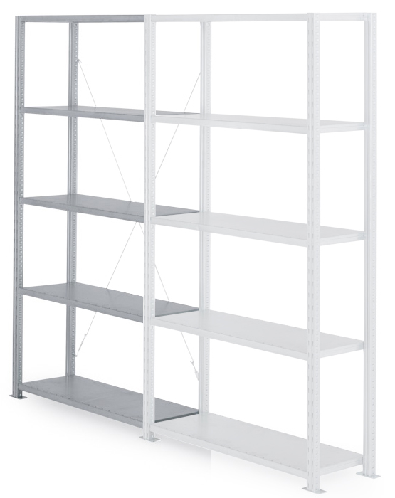 btraytoleml1250d1 Manorga Steel Galvanised Storage Racking, 2000 mm x 500 mm