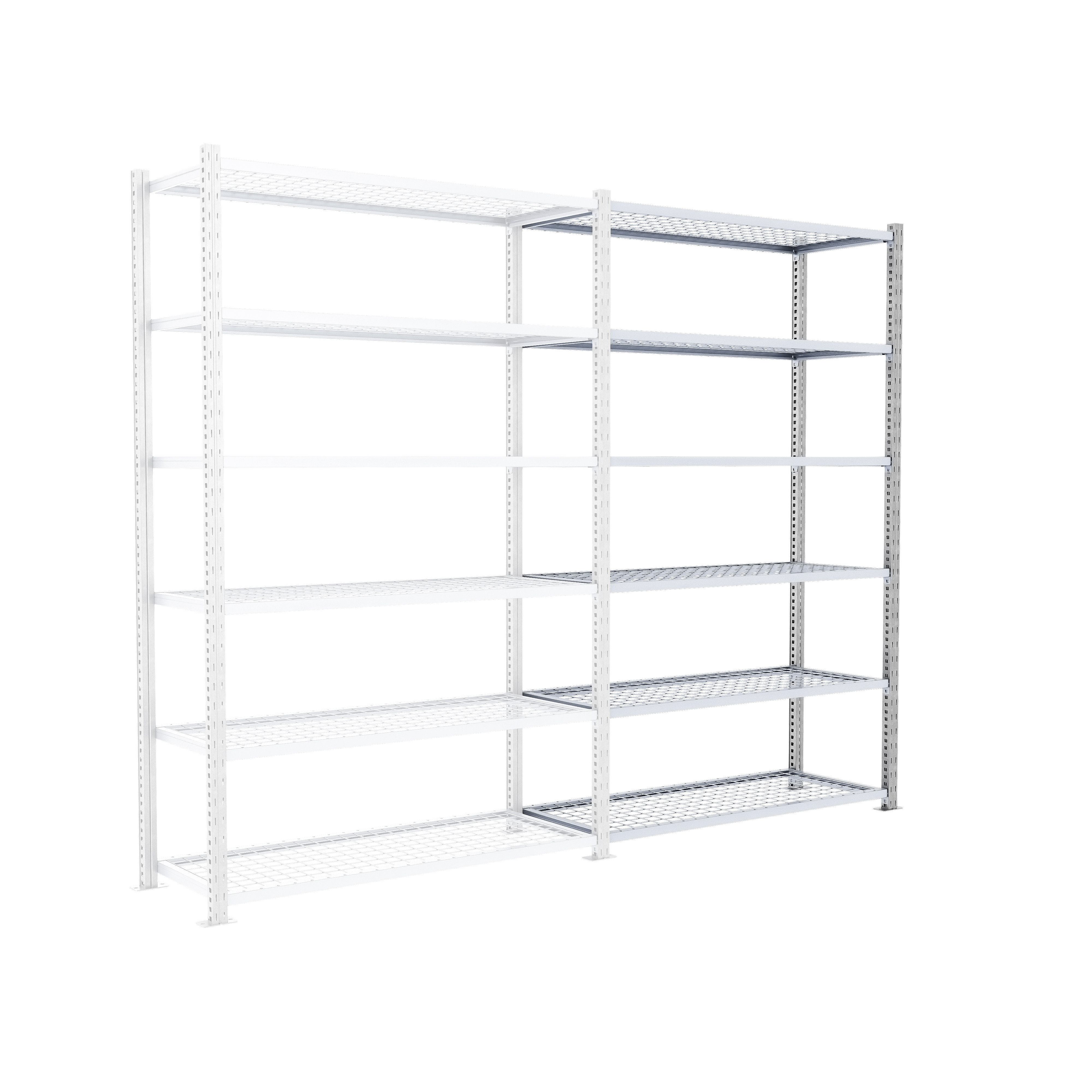 Manorga Galvanised Sheet Steel Shelving System, 2500 mm x 1000mm, 400 mm, 3000 kg Load