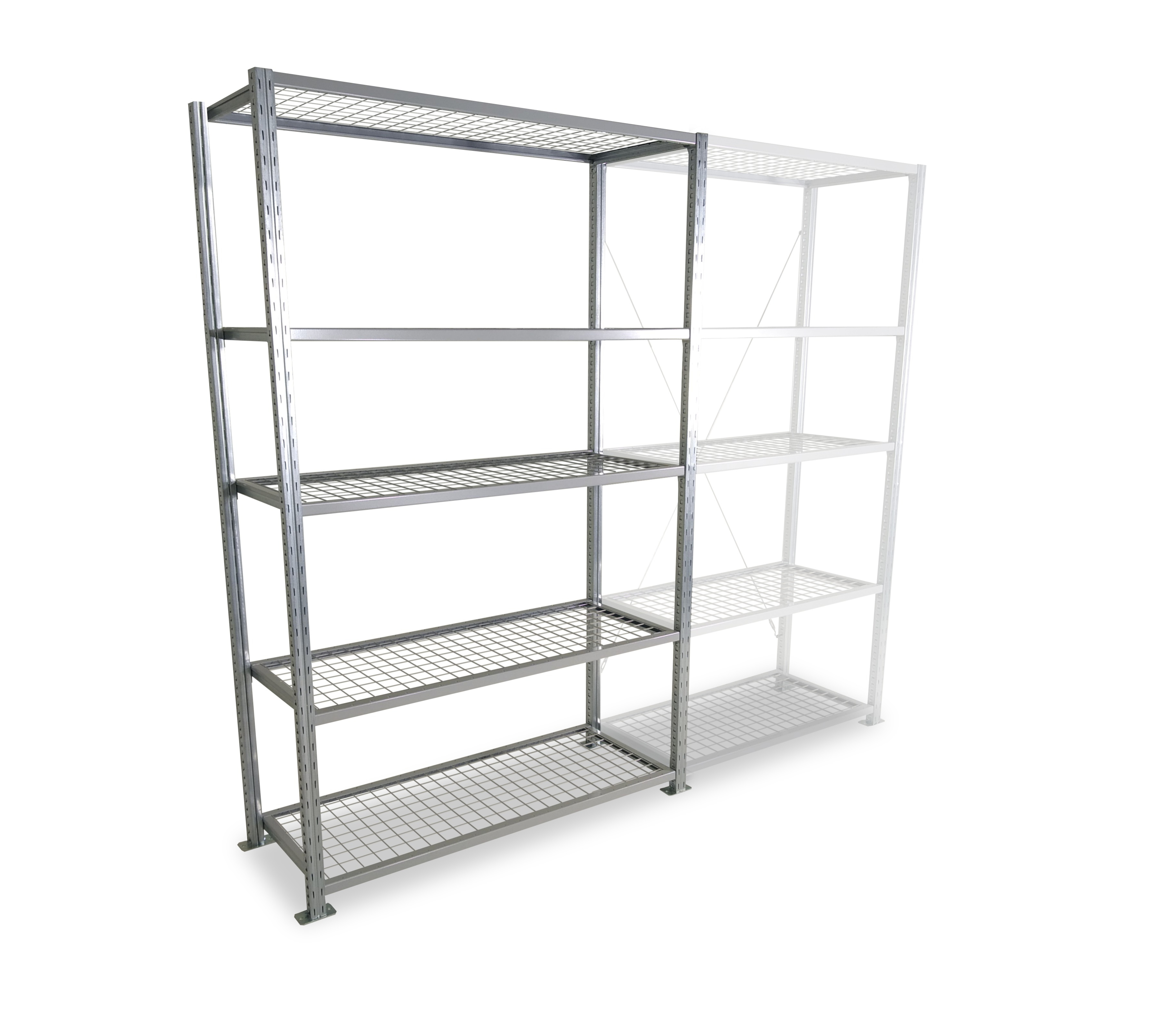 Manorga Steel Galvanised Storage Racking, 2000 mm x 600 mm