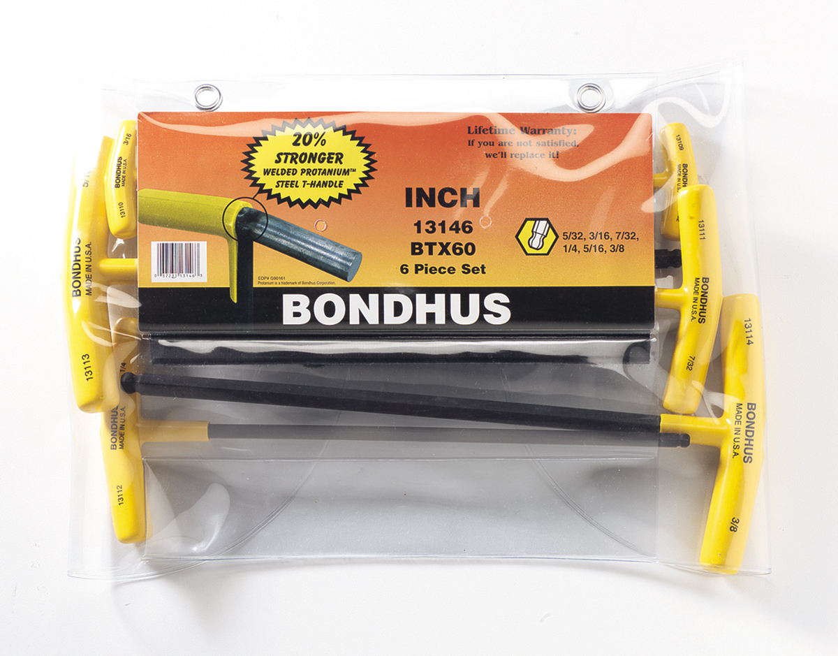 Bondhus 6 piece Curved inch Hex Key Set