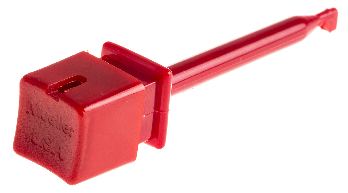 Mueller Electric Red Plunger Clip Hook Clip, 1kV 10A