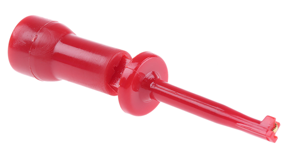 Mueller Electric Red Plunger Clip Hook Clip, 600V 3A