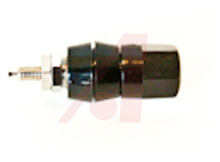 Mueller Electric, Black, Red 15A Binding Post With Nickel Plated Brass Contacts and Nickel Plated