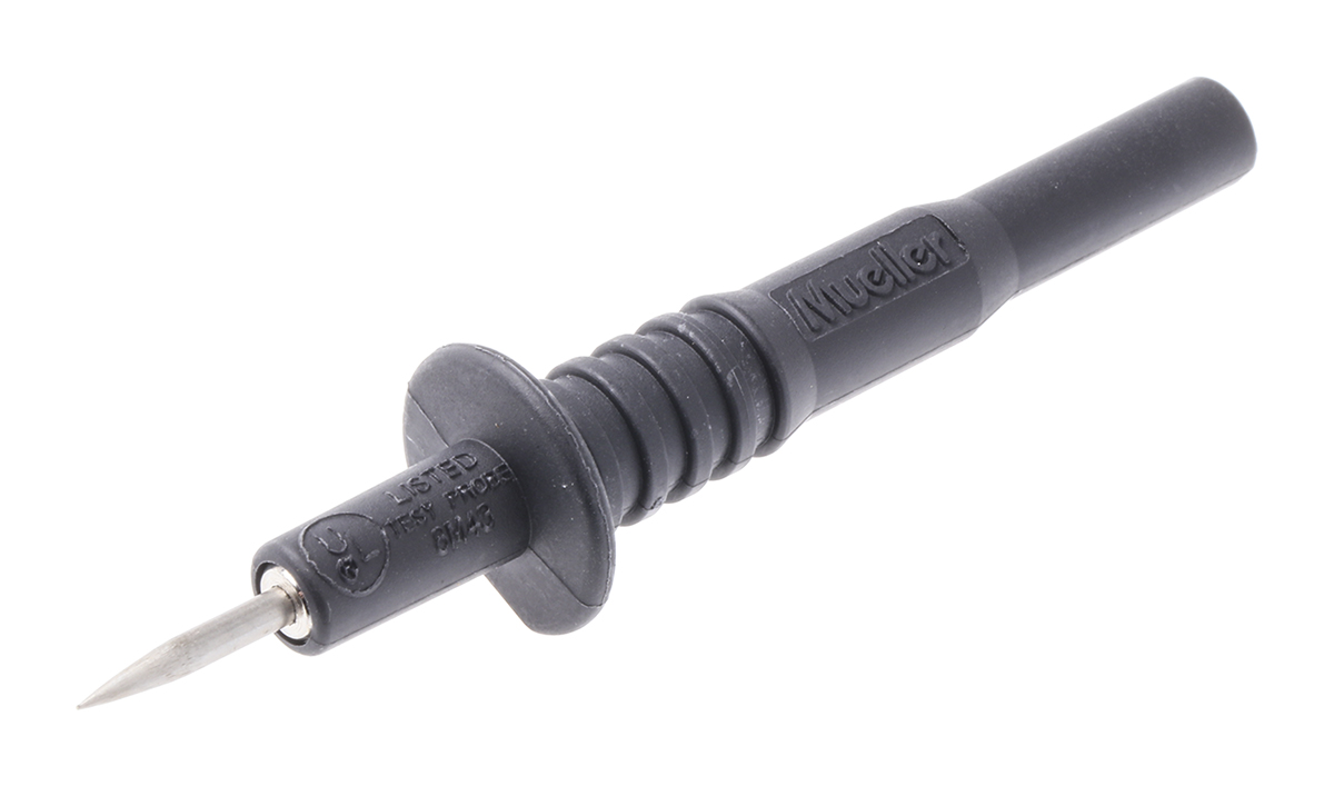 Mueller Electric Fixed Test Probe, 2 mm Tip, 1kV, 2A