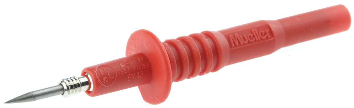 Mueller Electric Fixed Test Probe, 2 mm Tip, 1kV, 2A