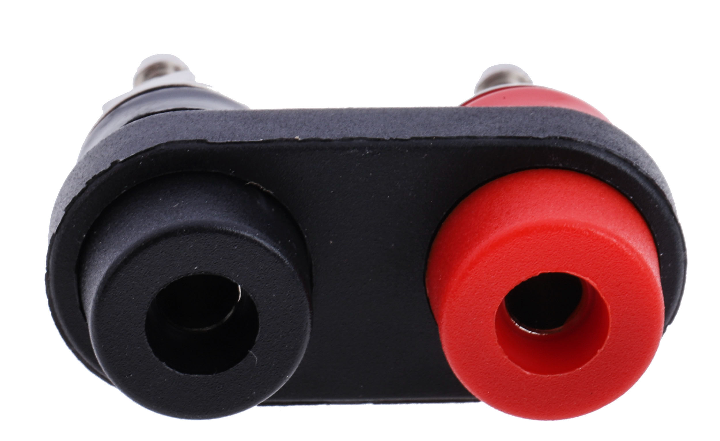 bu-p2269 Mueller Electric, Red, Black Banana Socket With Brass Contacts and Nickel Plated