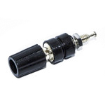 Mueller Electric, Black 15A Binding Post With Brass Contacts and Nickel Plated - 9.53 mm Hole Diameter
