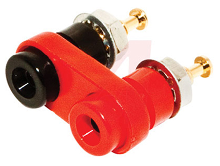 Mueller Electric, Black, Red Test Connector With Beryllium Copper Alloy Contacts