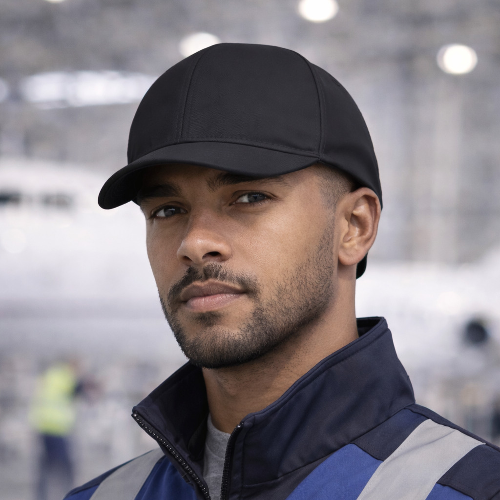 budc01v03 SURFLEX Black Short Bump Cap 100% Cotton