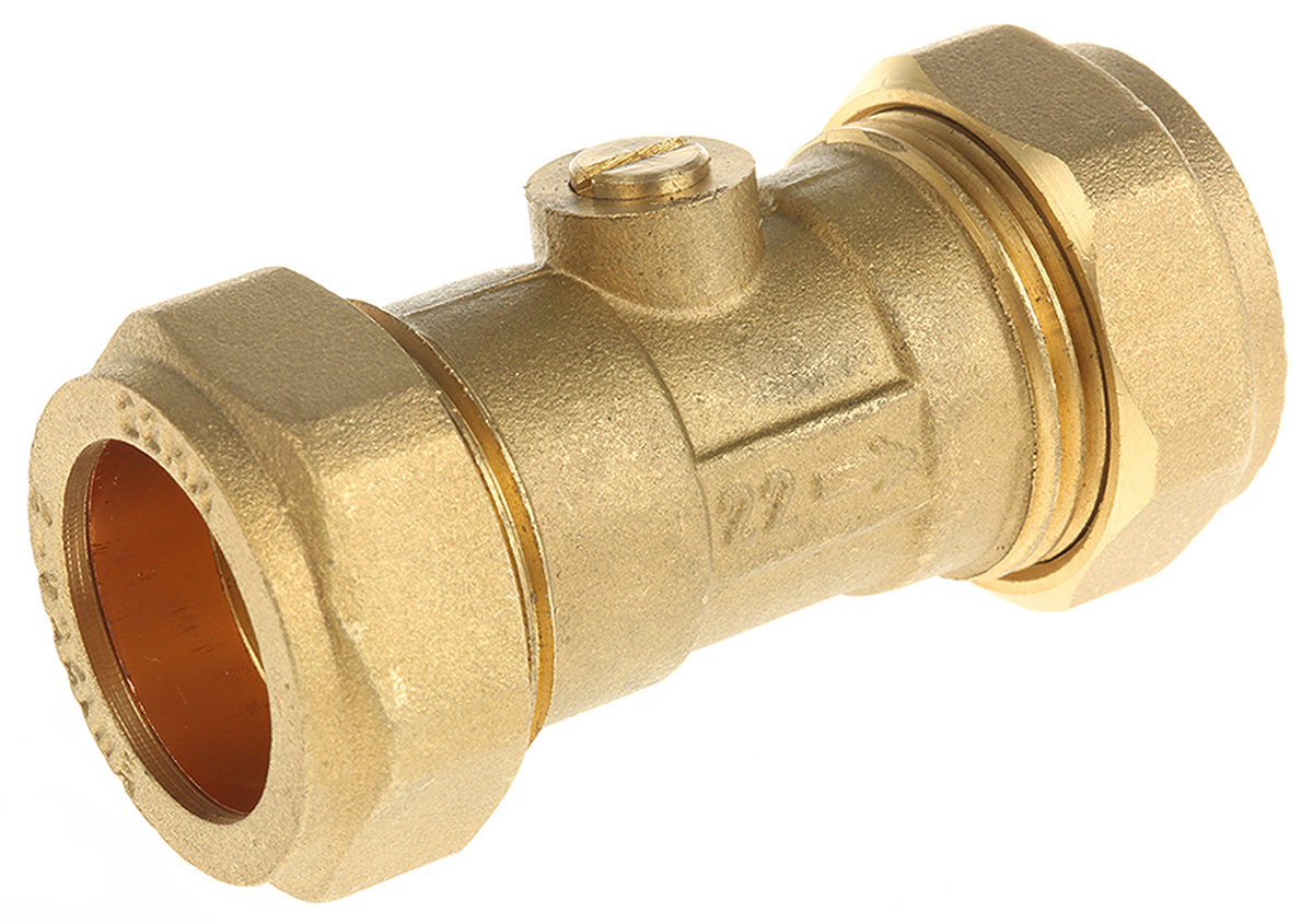 Reliance Water Controls Brass Compression Compression Ball, BS 1 bar, Ball Valve