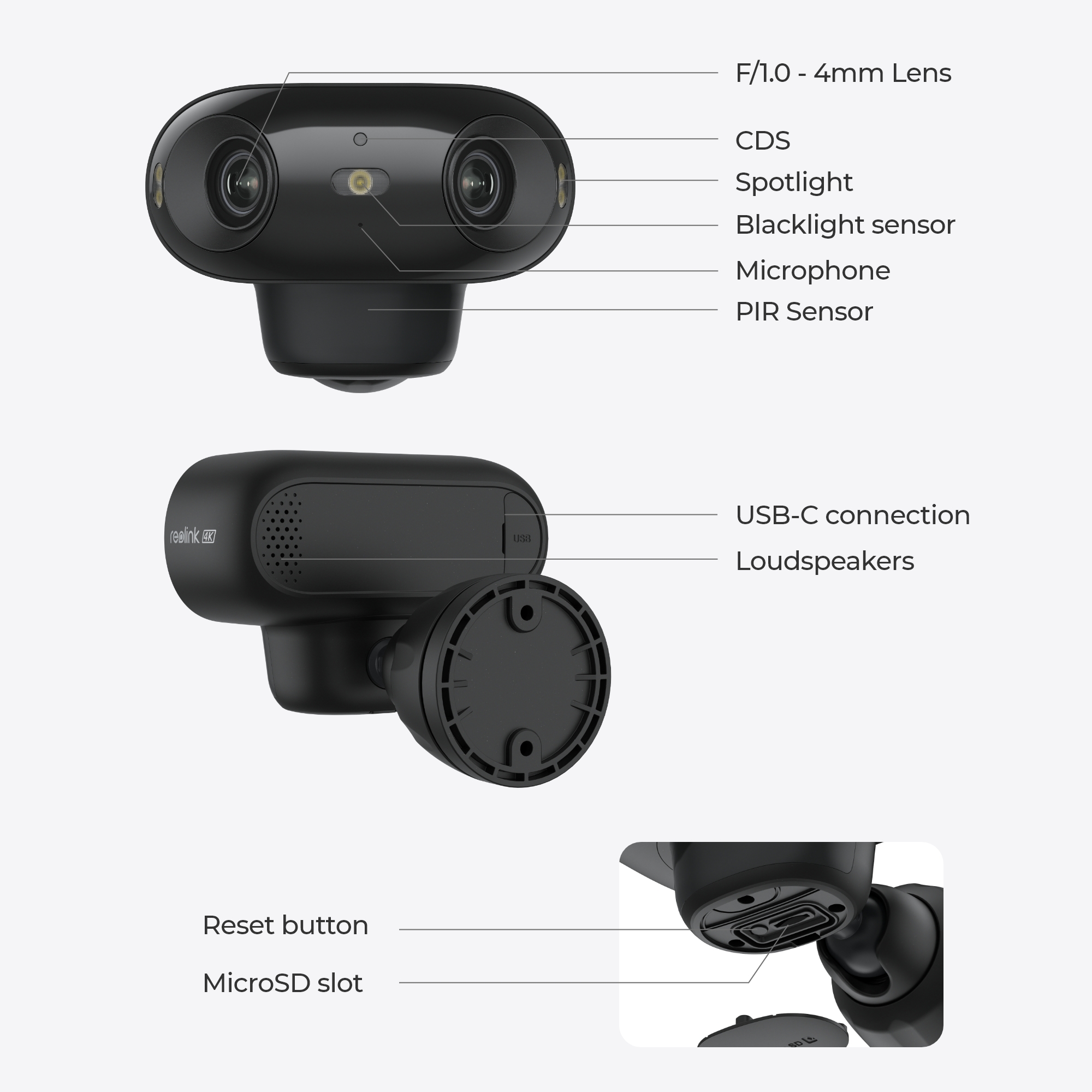 bwb4k01spb64 Reolink Argus B740X Network Indoor & Outdoor IR Wireless CCTV Camera 5120 x 1440 pixel