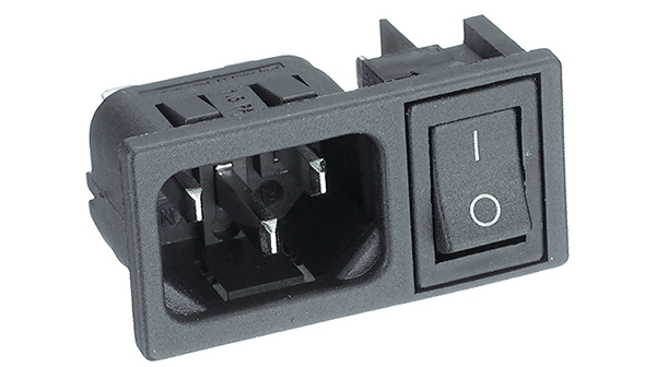 Bulgin C14 Straight Panel Mount IEC Connector, 250V Female, 10A