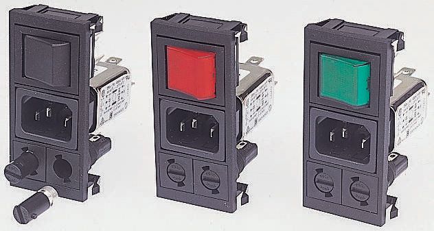 Bulgin BZV03/A0620/05, 250V ac 10A Snap-in IEC Filter Male