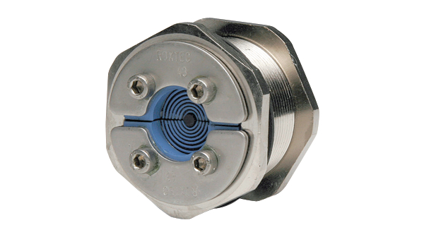 Roxtec CRS T Series Nickel Nickel Plated Brass Cable Gland, M32 Thread, 3.6 mm min., 12 mm max., IP69K