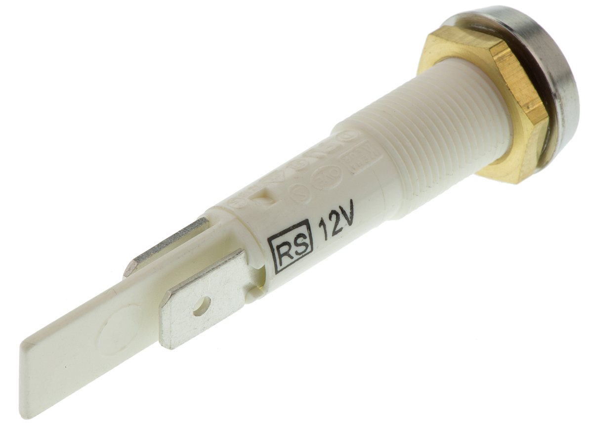c027500fan Arcolectric (Bulgin) Ltd 0275 Series Red Indicator, 12V, Solder Tab Termination Panel Mount, IP67