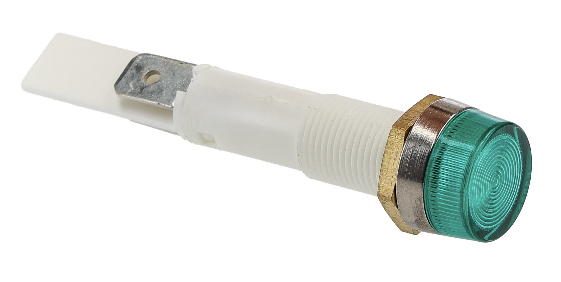 Arcolectric (Bulgin) Ltd 0277 Series Green Panel Mount Indicator, 12V, Solder Tab Termination Panel Mount, IP67