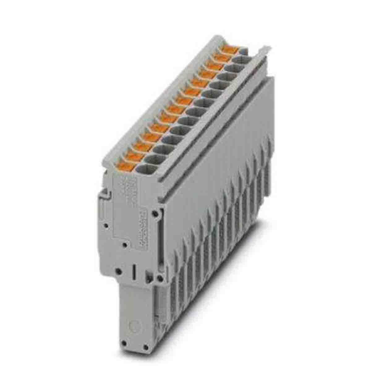 Phoenix Contact, Combi Pluggable Solutions, Pluggable Terminal Block, Plug, DIN Rail, Push In Termination, 3211293