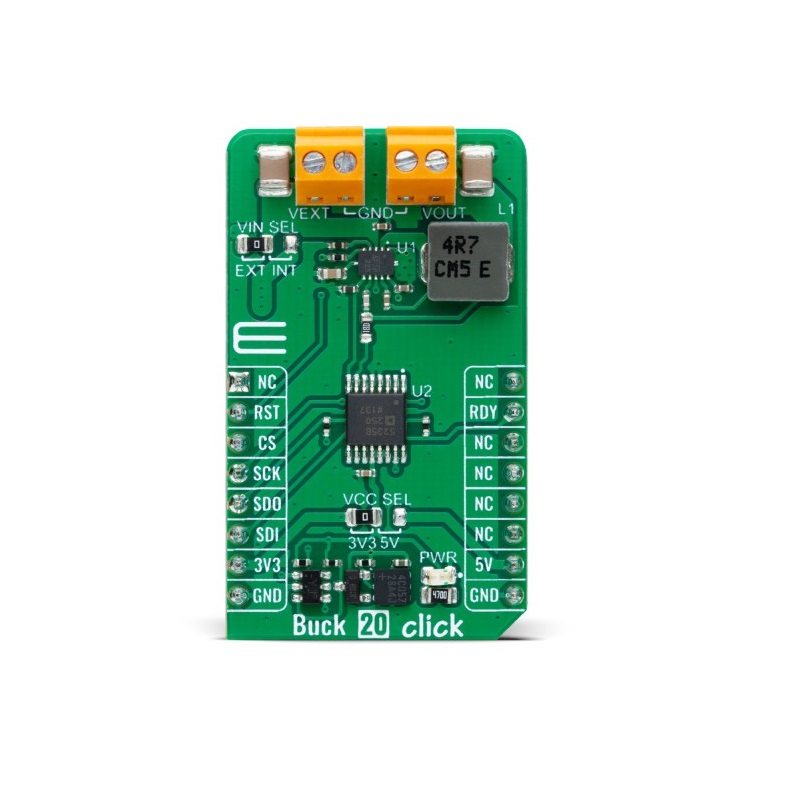 Brand-Rex BUCK 20 Click Buck Converter for MP2316 for Mikroe development boards, mikroBUS Socket