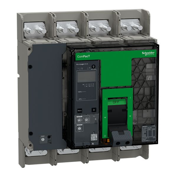 Schneider Electric, ComPact, ComPacT NS Molded Case Circuit Breaker 4-Pole 630A, Breaking Capacity 30 kA, Fixed