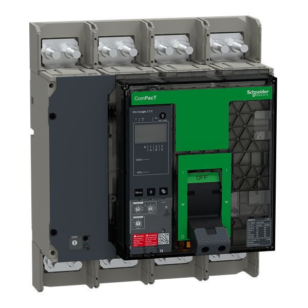 Schneider Electric, ComPact, ComPacT NS Molded Case Circuit Breaker 4-Pole 800A, Breaking Capacity 30 kA, Fixed