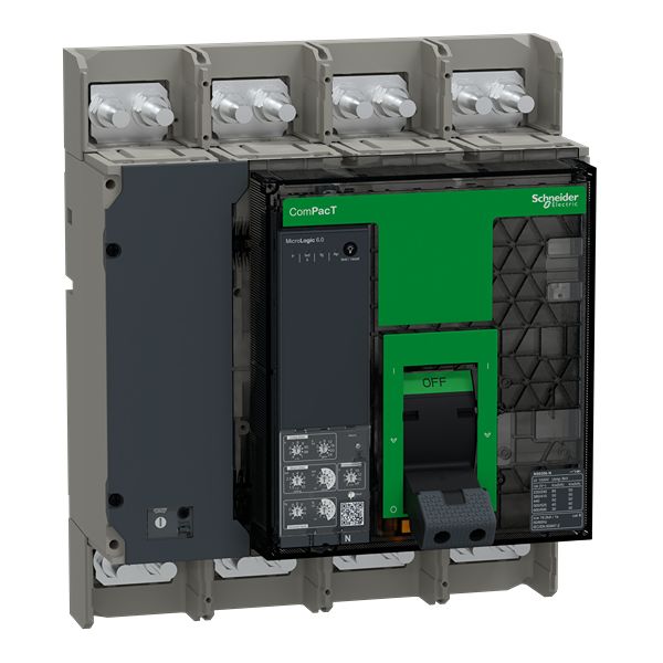 Schneider Electric, ComPact, ComPacT NS Molded Case Circuit Breaker 4-Pole 800A, Breaking Capacity 30 kA, Fixed