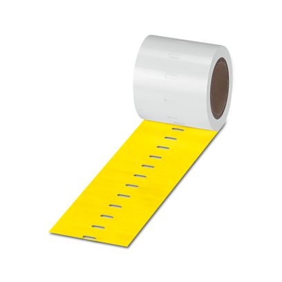 Phoenix Contact EMT Insert Cable Label, Yellow, Pre-printed "Unlabeled", for Inline Modules, 0800477