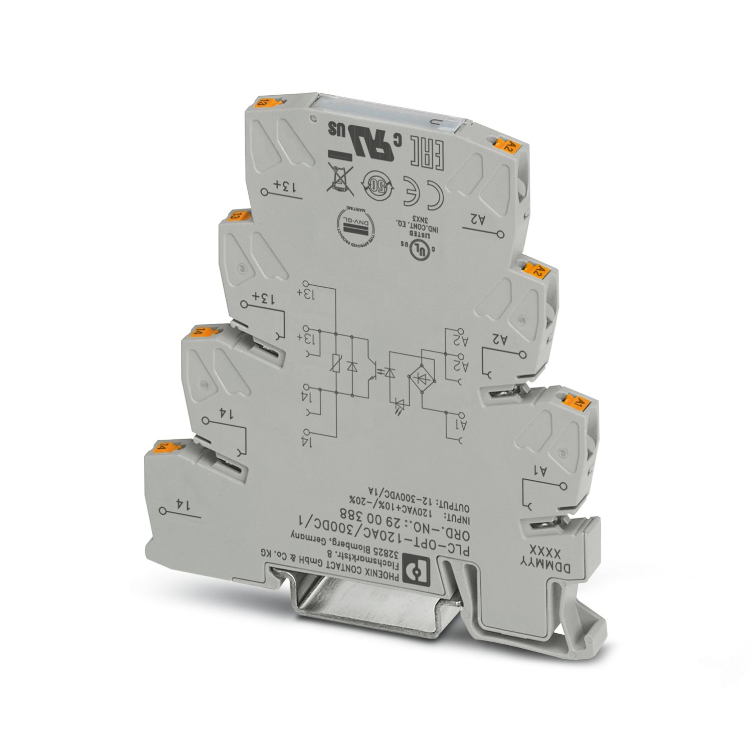 Phoenix Contact PLC Series Solid State Relay, 1 A Load, DIN Rail Mount