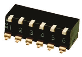 Omron 6 Way Surface Mount DIP Switch SPST, Lever Actuator