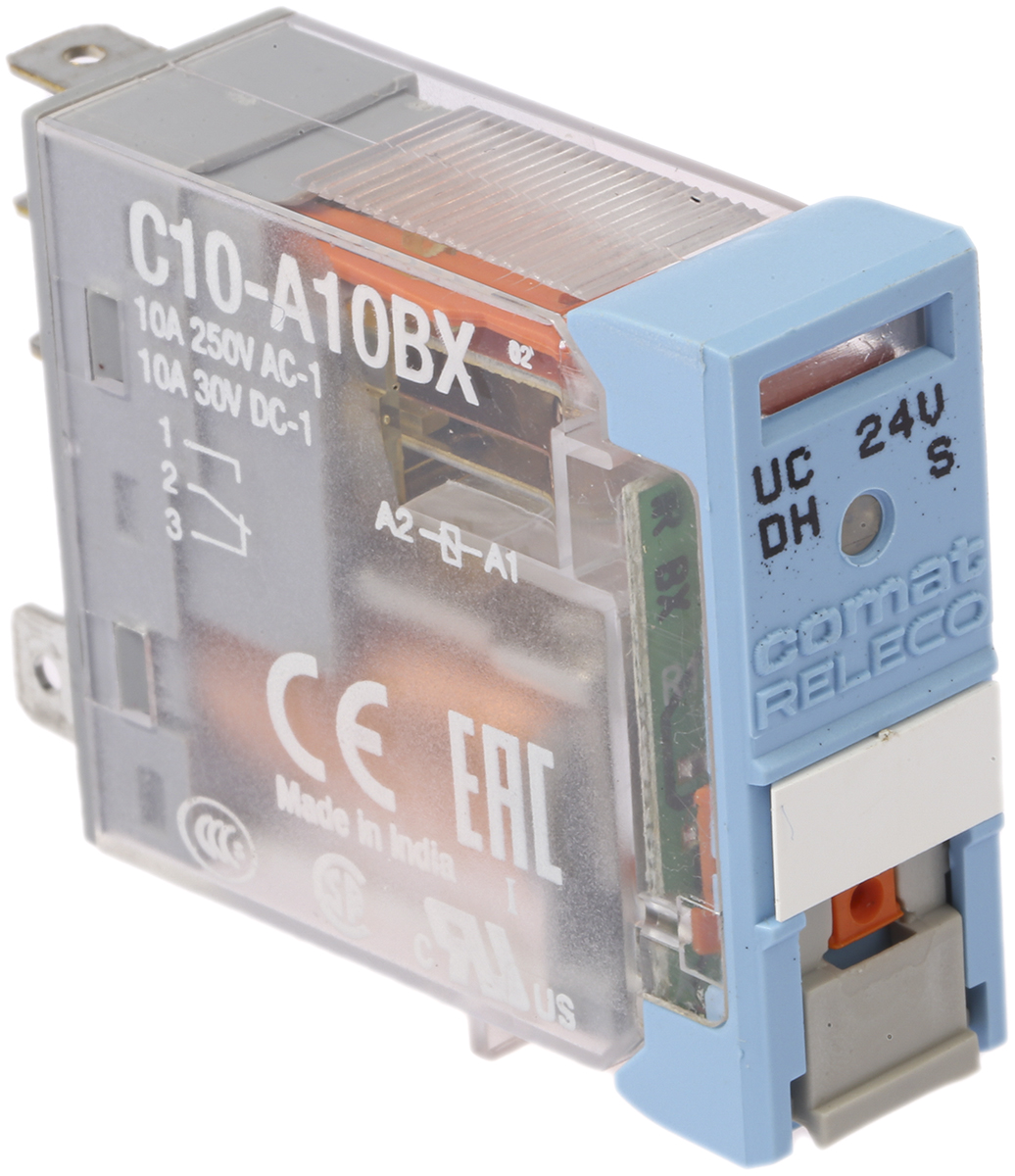 Releco Power Relay, 24V ac/dc Coil, 10A Switching Current, SPDT