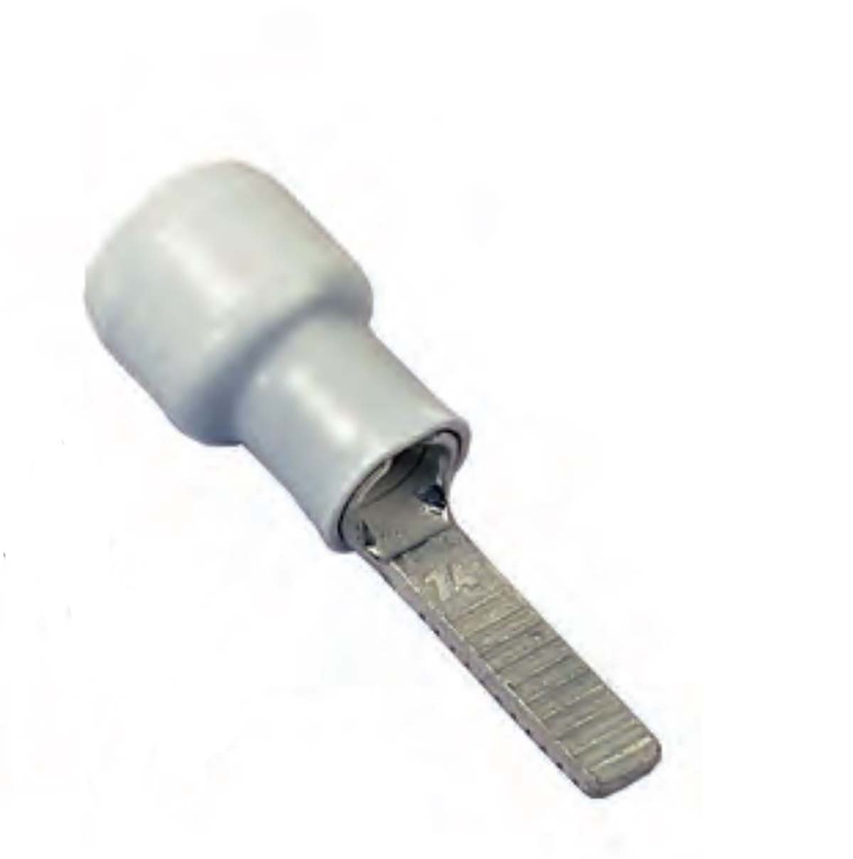 MECATRACTION Insulated, Tin Crimp Pin Connector, 22 AWG to 16 AWG, 3.6 mm Pin Diameter, 21 mm Pin Length, White